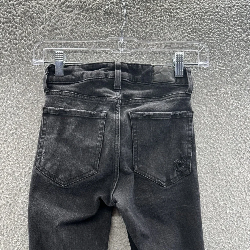 Aeropostale Jeans Juniors Size 00 Short Black High Rise Distressed Jeggings